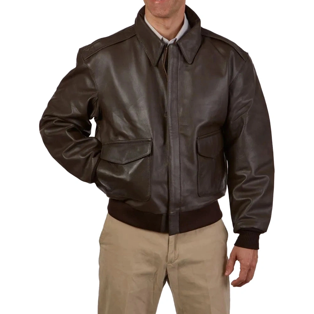 A2-Lederjacke im Used-Look Braun: Der Flieger-Bomber-Traum für Abenteuerlustige!